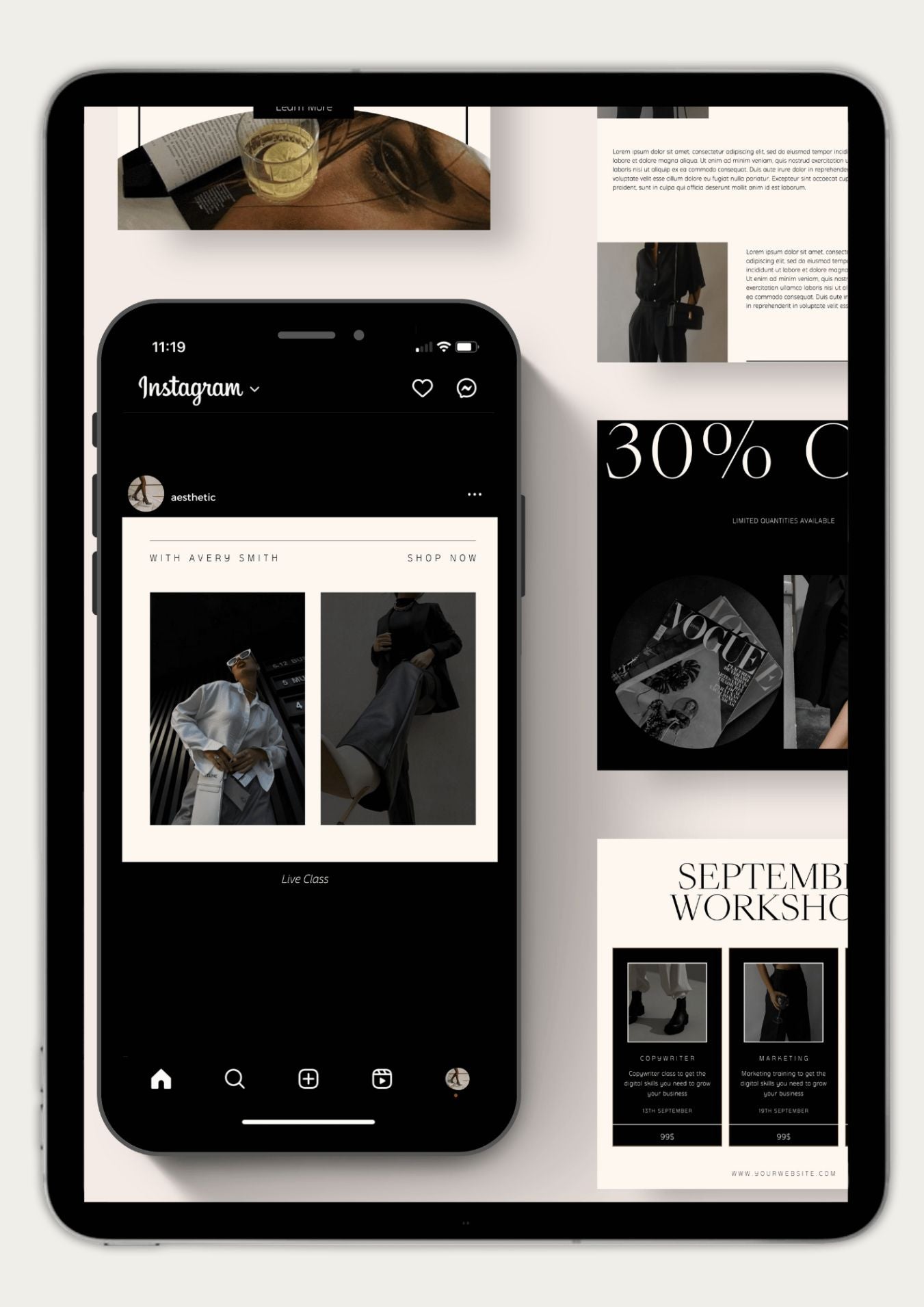 100 Luxury Instagram Templates - TOP TIER Communications