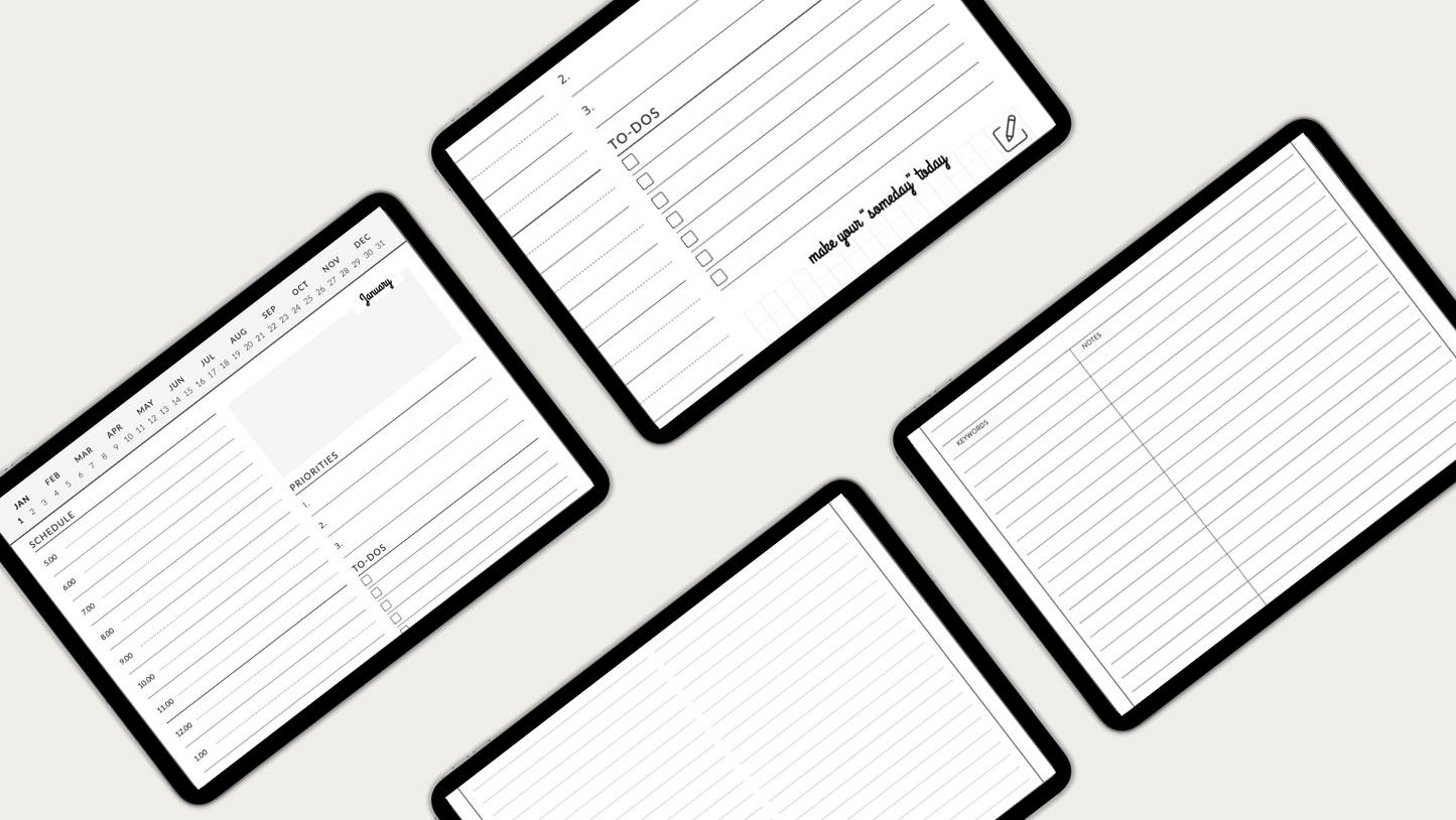 GoodNotes planner bundle, Planner for daily scheduling, Daily planner for notes, Digital planner for GoodNotes, GoodNotes planner for iPad, Planner for habit tracking