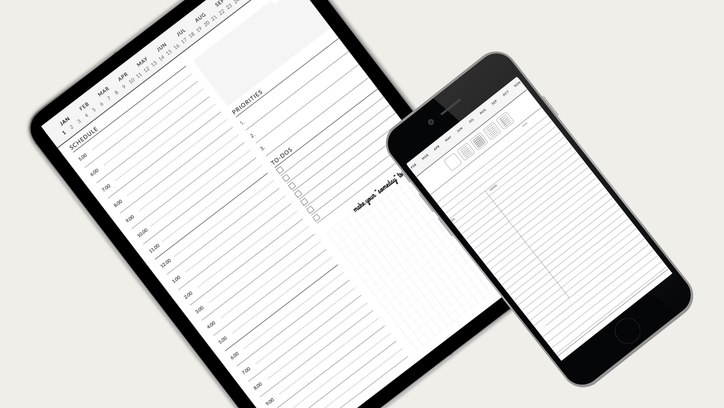 Daily planner for efficient work, Undated planner for GoodNotes, GoodNotes planner inserts, Planner for daily scheduling, Digital planner for time blocking, GoodNotes planner sticker kit, Planner for journaling, Daily planner for time management
