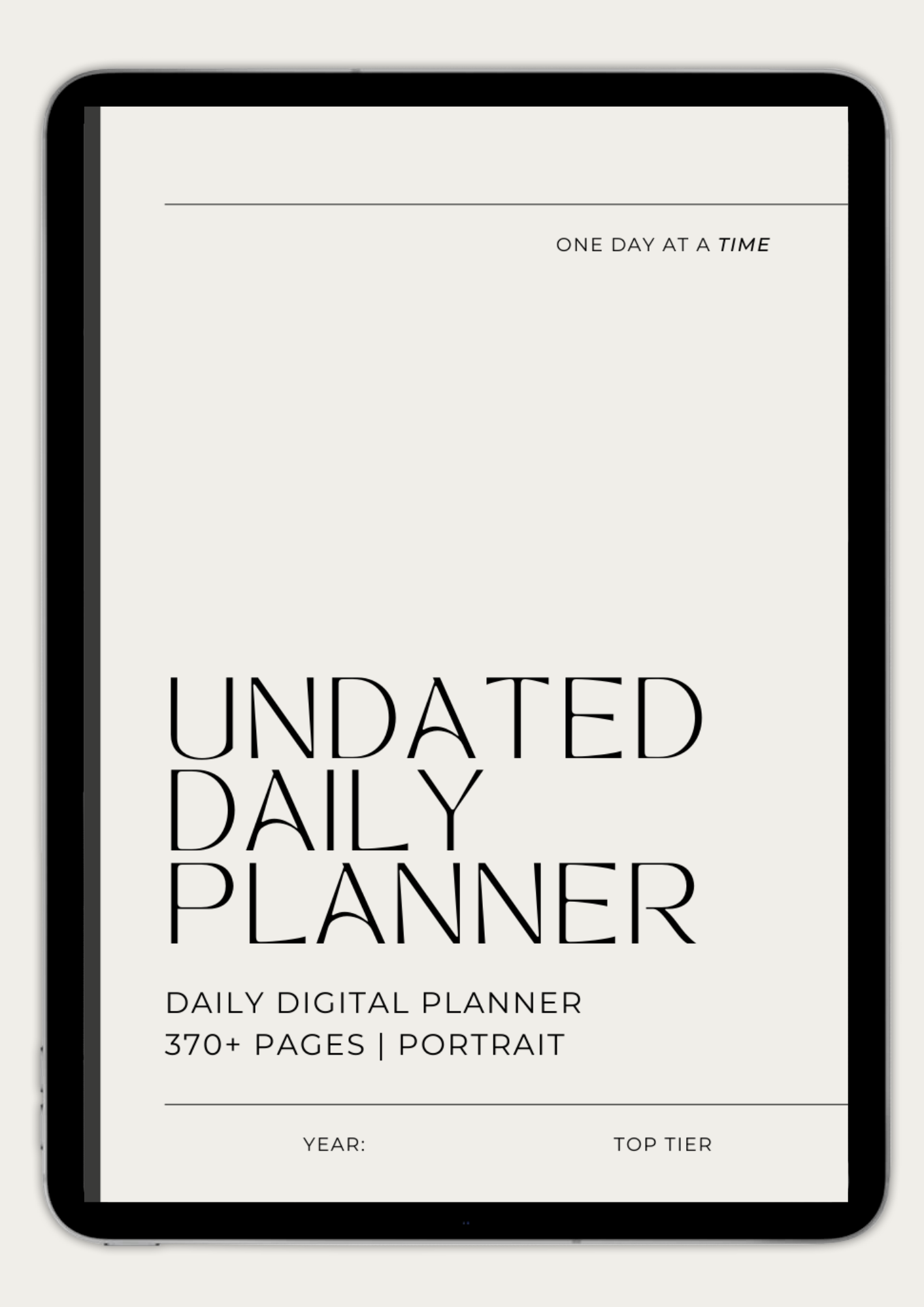 Undated Daily Digital Planner - TOP TIER Communications