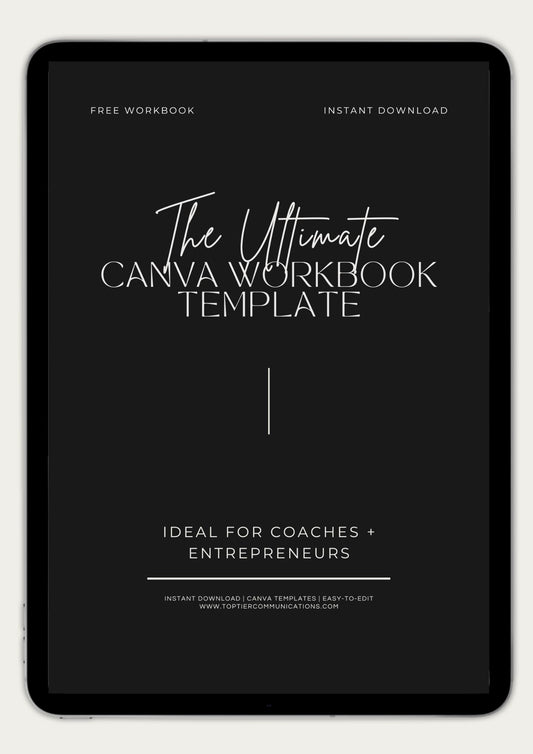 Editable Workbook Template - TOP TIER Communications