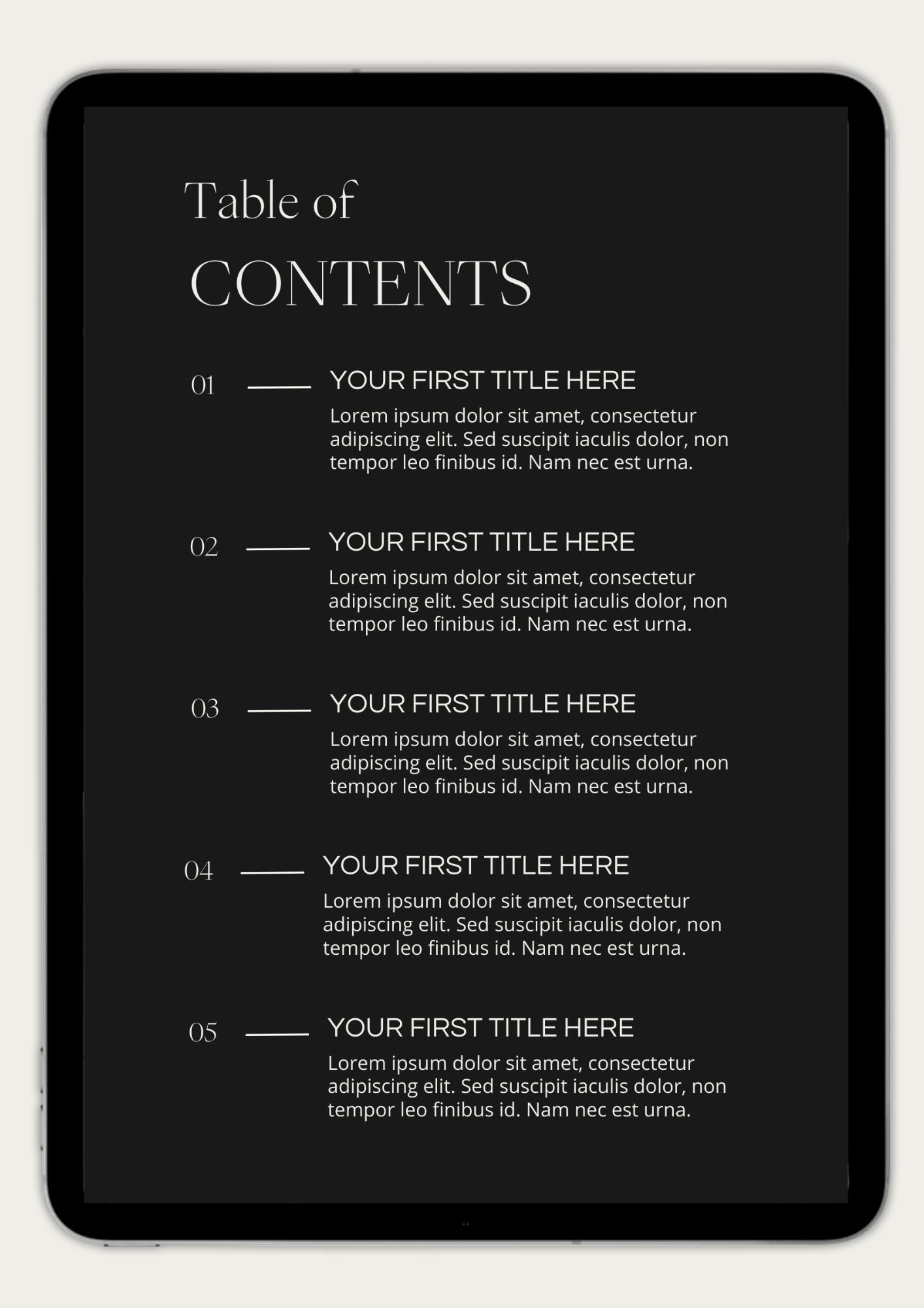 Editable Workbook Template - TOP TIER Communications
