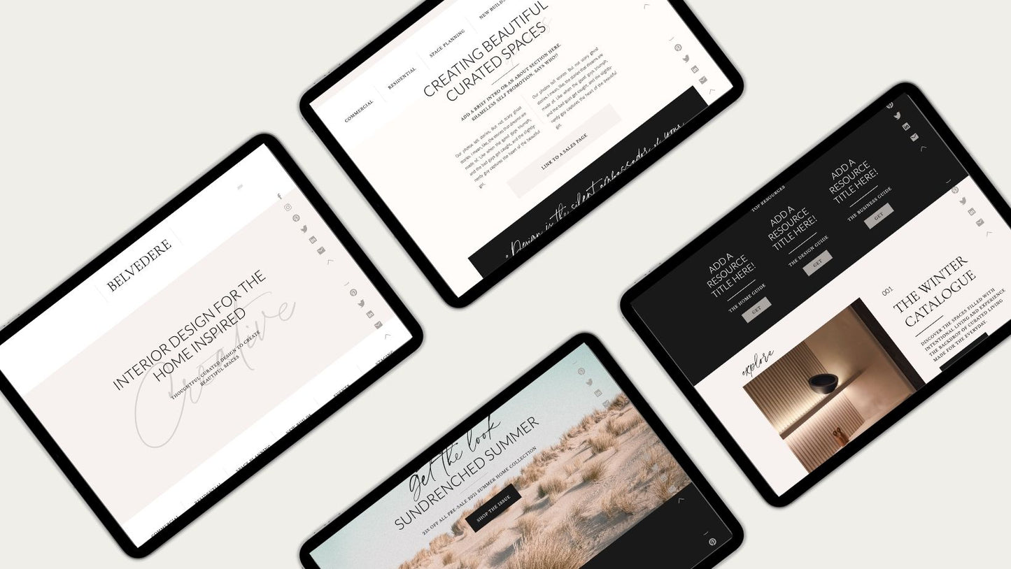 Belvedere Showit x TOP TIER Website Template - TOP TIER Communications