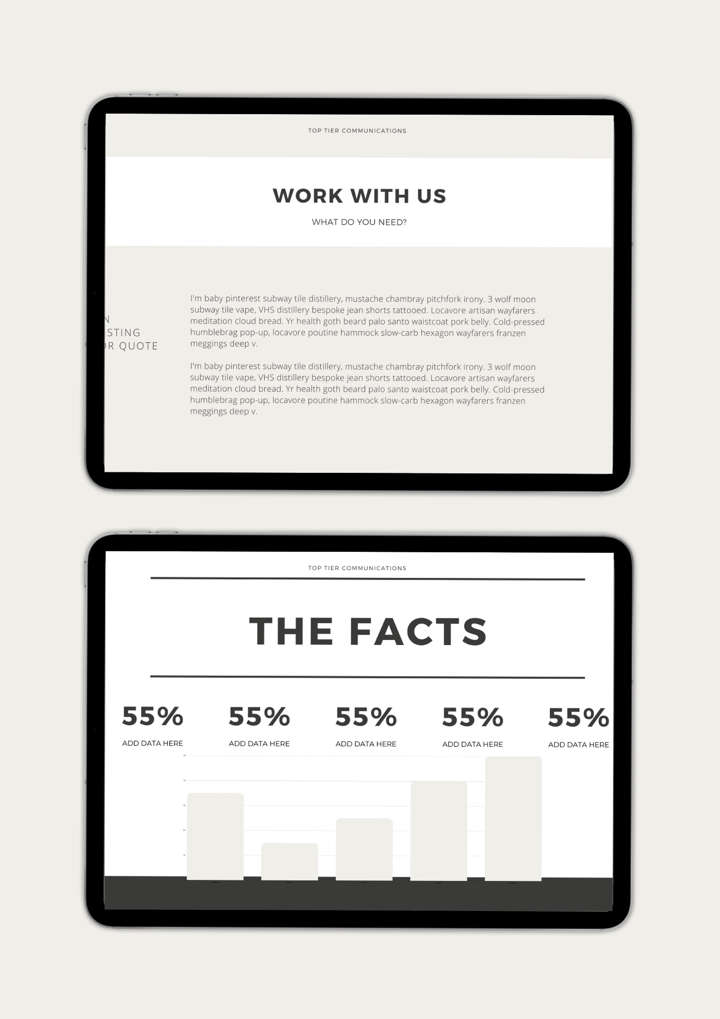 TOP TIER MARKETING MATERIAL: Pitch Deck 001