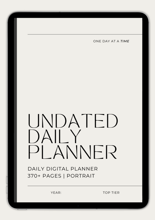 Undated Daily Digital Planner - TOP TIER Communications