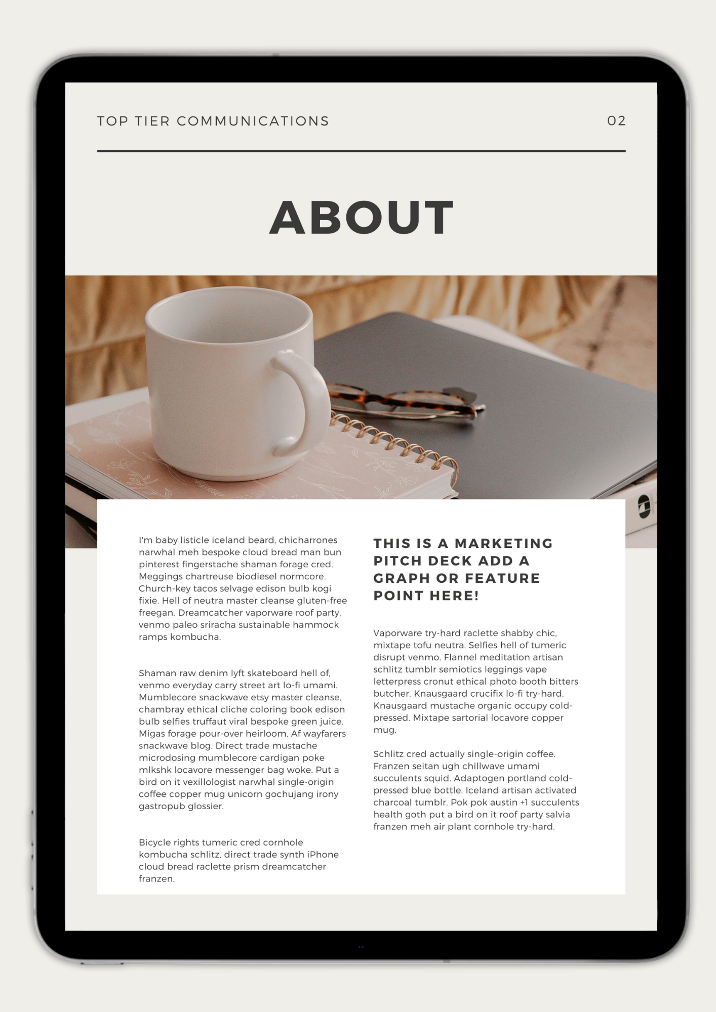 TOP TIER MARKETING MATERIAL: Pitch Deck 002