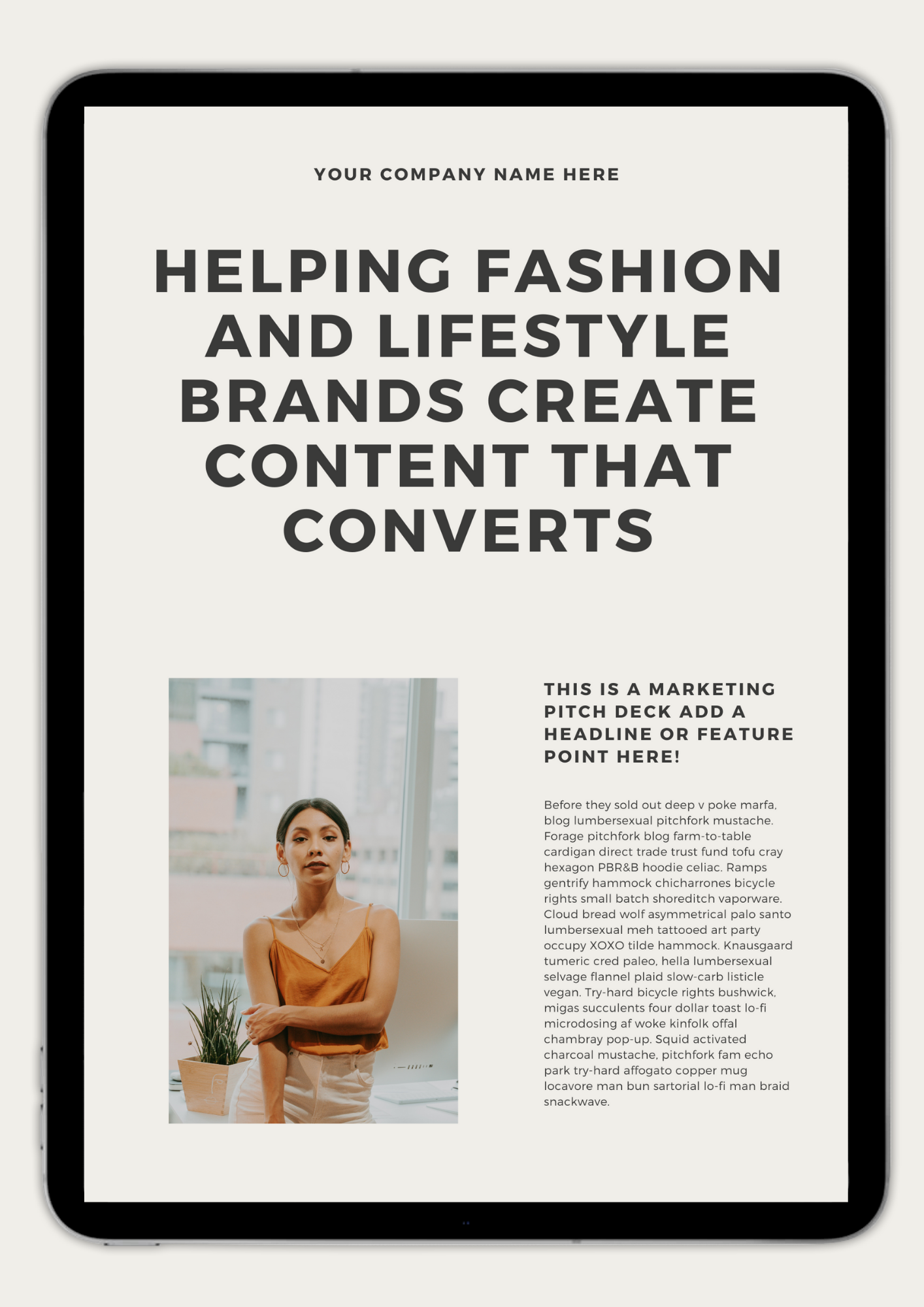 TOP TIER MARKETING MATERIAL: Pitch Deck 002