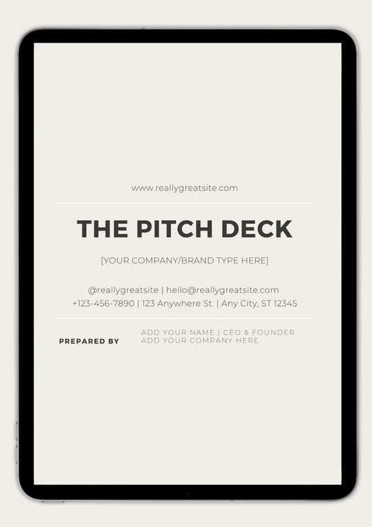 TOP TIER MARKETING MATERIAL: Pitch Deck 002